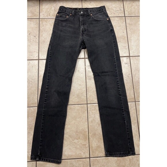 Vintage Levi 505 Jeans Mens 30x34 Red Tab 90s Denim Made In USA Black Clean - Picture 2 of 6